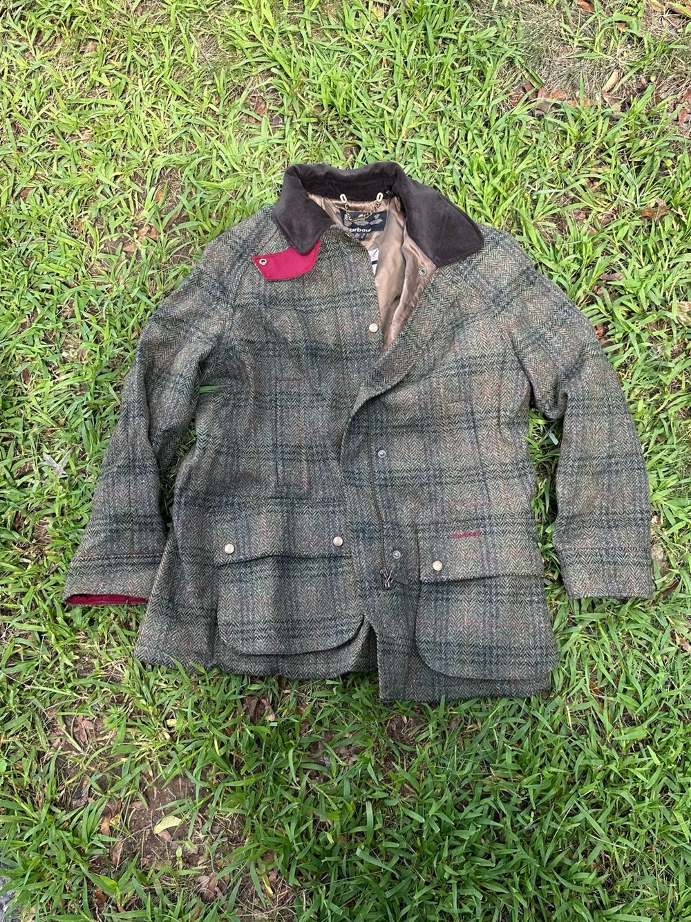 Women’s Plaid Barbour Wool Jacket Size 12 - Picture 3 of 7